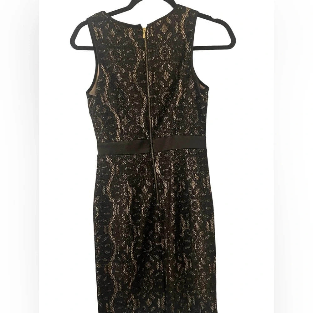 Xoxo Black and Cream Lace Mini Dress - Picture 3 of 6